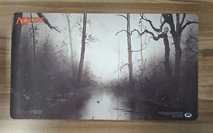 Magic the Gathering Unhinged Swamp Playmat John Avon Signed - Picture 1 of 3