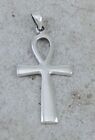 HIGH POLISHED 925 STERLING SILVER EGYPTIAN CROSS ANKH PENDANT style# p1002