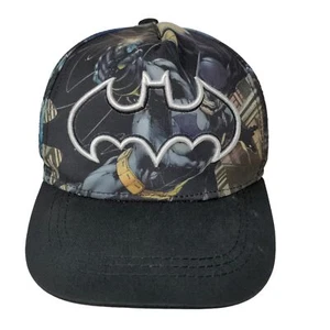 Batman Boy's Snapback Hat Multicolor S/M 4-7 Years All Over Print Embroidered - Picture 1 of 10