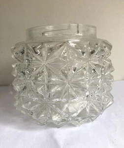 VINTAGE GLASS Lamp Shade DANISH STYLE CEILING WALL FITTING 60s 70s Replacement - Picture 1 of 7