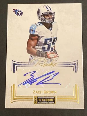 2012 Panini Playbook Football AUTO Gold /49 #175 Zach Brown Tennessee Titans RC - Image 1 of 3