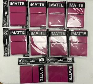 1000 Ultra Pro Eclipse Pink Pro Matte Deck Protector Sleeves Brand New - Picture 1 of 2