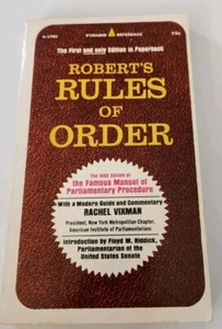Robert's Rules Of Order - General Henry Roberts (1970, Paperback) Good - Bild 1 von 2