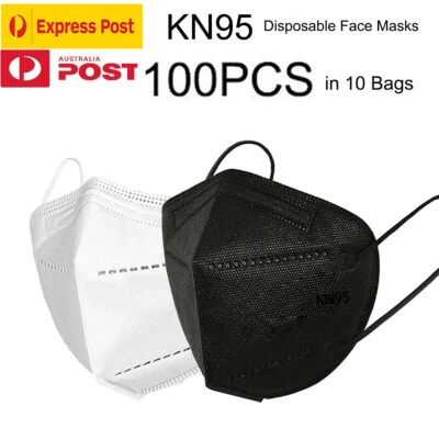 100PCS KN95 N95 P2 FFP2 Face Mask Disposable Protective Mask Cover CE 5 Layers - image 1 of 4