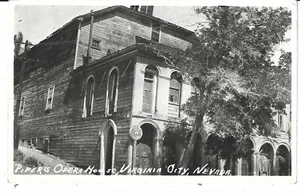 POSTAL VIRGINIA CIUDAD, NEVADA RPPC PIPERS OPERA HOUSE De colección - Imagen 1 de 2