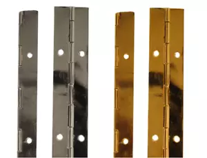 Klavier Endlosscharnier vernickelt oder Messing versilbert 25 mm 32 mm 38 mm Länge wählbar - Bild 1 von 3