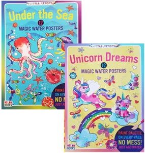 LITTLE ARTIST Girls Children's Magic Painting Book Books Create Water Unicorns - Bild 1 von 14