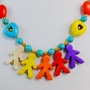 Collar de cuentas para niños multicolores con cuentas de corazones perfecto para un maestro - Imagen 1 de 3