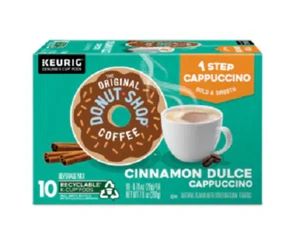 Donut Shop Cinnamon Dulce Cappuccino Single Serve Coffee K-Cup Pods - Picture 1 of 1