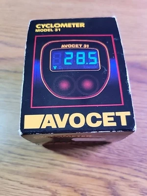 Винтажный Avocet Циклометр Велосипед Компьютер Модель 31 Черный Старый Запас РЕДКИЙ - Изображение 1 из 4