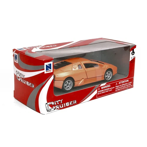 LAMBORGHINI MURCIELAGO ORANGE METALLIC 1:32 New Ray Auto Stradali Modellino Nuov - Immagine 1 di 1