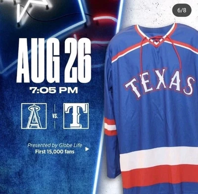 New ListingTexas Rangers Hockey Jersey -SGA 8/26/25- Size XL *IN HAND* 8-26-25