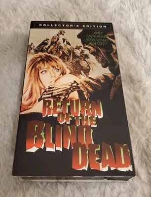 RETURN OF THE BLIND DEAD VHS 1997 Amando Ossori ZOMBIES Gatefold Sleeve  - Image 1 of 4