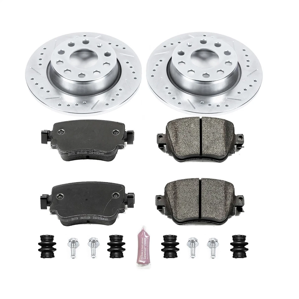 Power Stop K7053 1 CLICK BRAKE KIT W/HDW Rear 2015-2016 VOLKSWAGEN GTI/ - Image 1 of 4