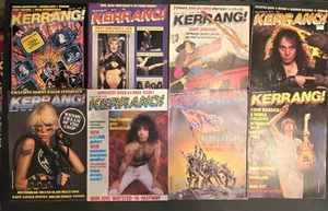 Lot (8) 1980's Kerrang Rock Music Magazines Page Dio Wendy O Kiss & More - Picture 1 of 9