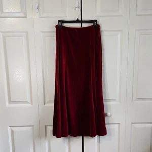 Ebossy Womens Dark Red Velvet Skirt Size Med Dark Romantic Whimsigoth Christmas - Picture 1 of 10