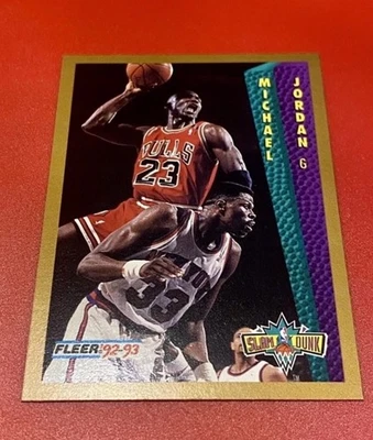 1992-93 Fleer Michael Jordan Slam Dunk (feat. Patrick Ewing) #273 Chicago Bulls - Image 1 of 4