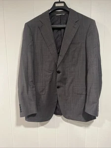 Blazer CANALI Para Hombre US 44R 100% Lana Abrigo Gris Carbón Chaqueta Hecho en Italia 54 - Imagen 1 de 11
