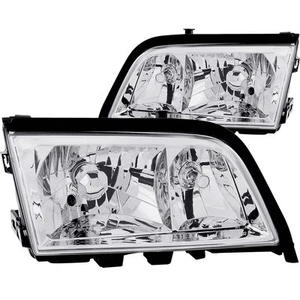 ANZO for 1994-2000 Mercedes Benz C Class W202 Crystal Headlights Chrome - Picture 1 of 5