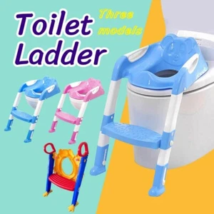 Kids Toilet Ladder Baby Toddler Training Toilet Step Potty Seat Non Slip Trainer - Picture 1 of 16