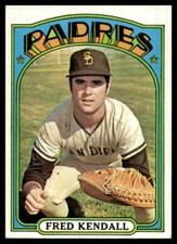 1972 Topps Semi-High# #532 Fred Kendall RC San Diego Padres NR-MINT SET BREAK!