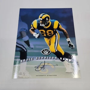 Autógrafo auténtico Eddie Kennison 1997 Leaf Signatures 8x10 Los Angeles Rams - Imagen 1 de 3