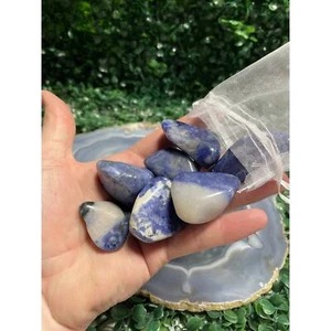 A Quality Sodalite 3-4CM Tumble Stone Bag, Sodalite Crystal Tumble Stones - Picture 1 of 3