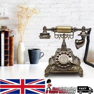 Antique Telephone Desk Phone European Style Old Fashioned Rotary Dial Phone UK! - Zdjęcie 1 z 20