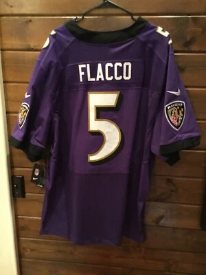 Joe Flacco 巴尔的摩乌鸦队 Nike On Field STITCHED NFL 紫色球衣 60 码 — 第 1/4 张图片