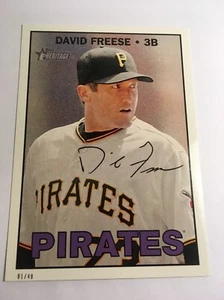2016 Topps Heritage High Number 5x7 David Freese Pirates 561 #'d 02/49 - Picture 1 of 1