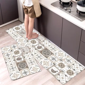 Kitchen Mat Absorbent Printed Kitchen Rugs Non-Slip Area Mat Hallway Long Carpet - Picture 1 of 49