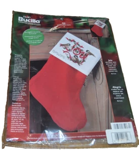 2003 Bucilla Counted Cross Stitch JOY Stocking kit Designed by Bonnie Smith - Picture 1 of 4