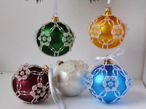 Handmade Xmas Tree Decoration Glass Ball Gift, Christmas Tree Gift Decoration - Picture 1 of 17