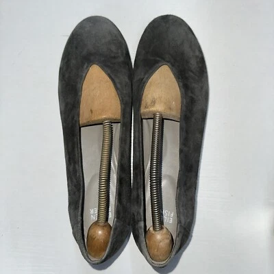 Zapato sin cordones Eileen Fisher gris gamuza tiro ligero oculto curación informal 9,5 Foto 1 de 4