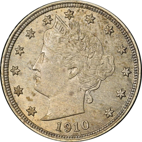 1910 Liberty V Nickel Proof Decent Eye Appeal Strong Strike Cover