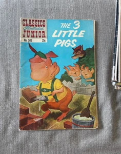 DCC: The 3 Little Pigs Classics Illustrated Junior #506 1954/1971 G-VG - Picture 1 of 3