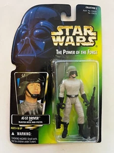 Star Wars Power of The Force AT-ST DRIVER w/Blaster Rifle & Pistol VINTAGE - Picture 1 of 2