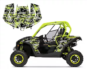 Can am Maverick 1000 R Graphics kit UTV Wraps 2013-2016 Digital Camo Manta Green - Foto 1 di 4