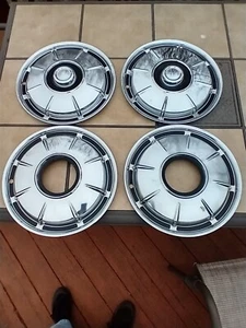 1969 - 1970 INTERNATIONAL TRAVEL ALL SCOUT PICKUP 15" HUBCAPS. CHROME - Picture 1 of 24