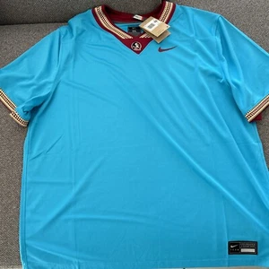Nike Florida State Seminoles FSU Blank Heritage Jersey Turquoise Size 2XL Mens - Picture 1 of 12