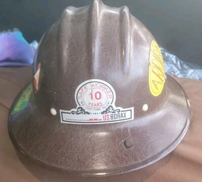 Sombrero duro de fibra de vidrio hervido Bullard Iron Worker de colección Foto 1 de 4