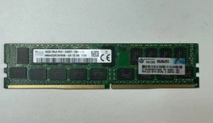 HP 64GB (16GBx4) 2Rx4 DDR4-2400 PC4-2400T ECC Registered Server Memory RAM - Photo 1/3