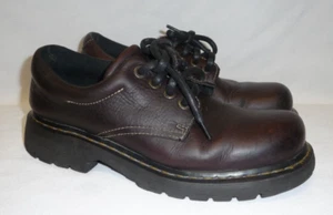 Dr Martens Oxford Schuhe Herren 9 Braun/Rinde Leder Quad 4 Ösen 9369 mit Karton - Bild 1 von 10