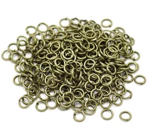 BULK 1000 Jump Rings 5MM High Quality Antique Bronze Tone J016 - Picture 1 of 2