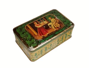 1930er Vintage Lettische Rigaer Tag der Arbeit Blechdose Bonboniere " WINTER " - Bild 1 von 3