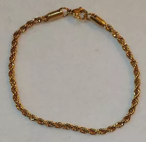 Signiertes JCM - Armband - goldfarbener Edelstahl - Seilarmband - 7,5 Zoll lang - Bild 1 von 5