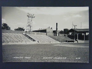 Beatrice Nebraska NE Athletic Park cartolina d'epoca vera foto RPPC anni '50 - Foto 1 di 1