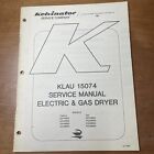 1983 Klau 15074 Kelvinator manuel d'entretien sèche-linge électrique et à gaz 40 pg