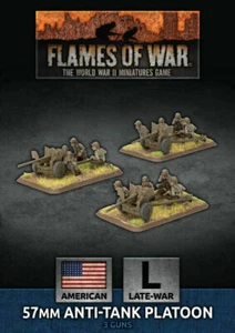 Flames of War American 57mm Anti-Tank Platoon (x3 Plastic) New - Picture 1 of 1