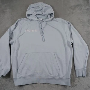 Paris Saint German Sweater Mens XL Blue Hoodie Soccer Nike Pullover - Picture 1 of 12